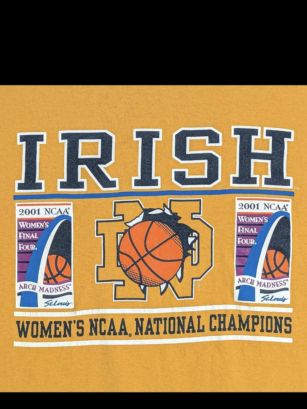 Vintage Irish Women NCAA National Championship 2001 / Final Four - Tee